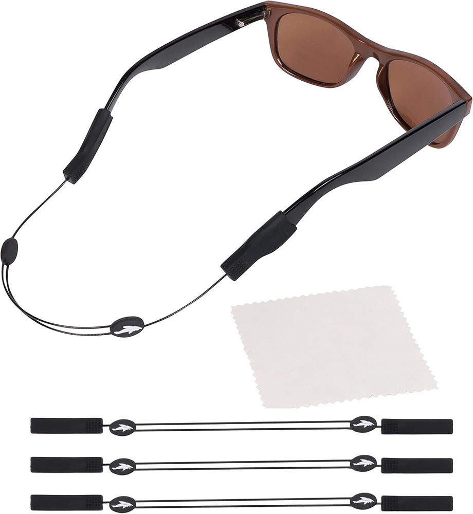 Versatile Shark Style Sunglass Holder - Adjustable, Secure Fit + Bonus Cloth