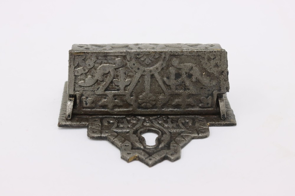 Victorian Antique Painted Cast Iron Wall Match Holder #50382