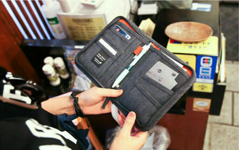 Travel Passport Holder Multi-function Document Package Multiple Card Wallet US