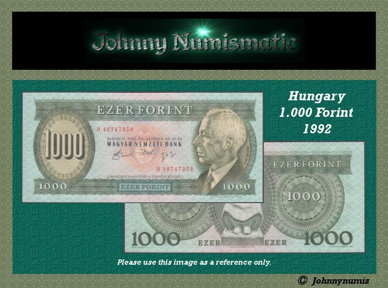 Hungary 1000 Forint 1992 UNC