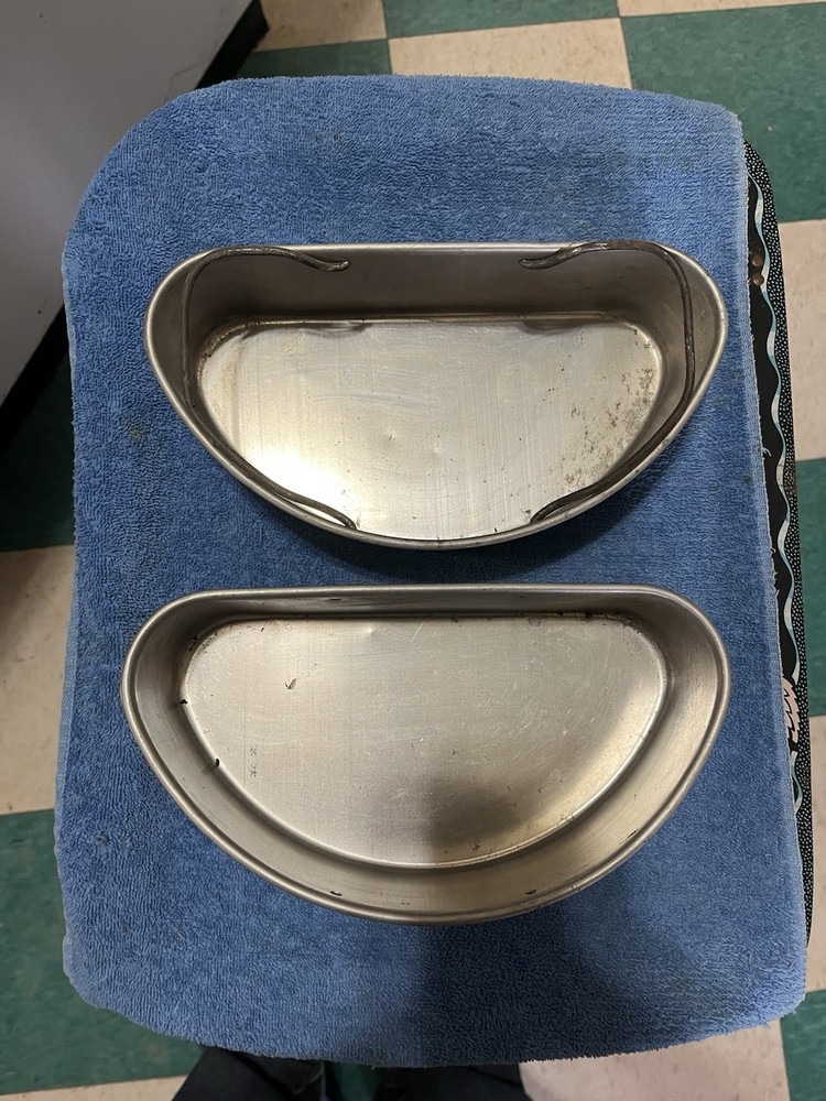 vintage aluminum mess tin insert(a Pair)