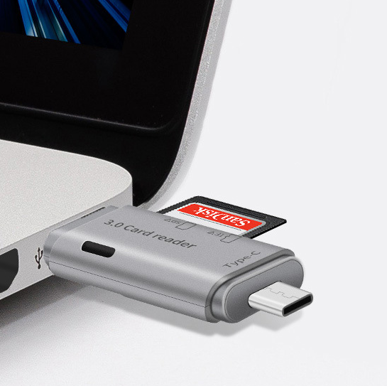 Portable Memory Card Reader Type-C USB3.0 High Sped TF SD Card OTG Card Reader