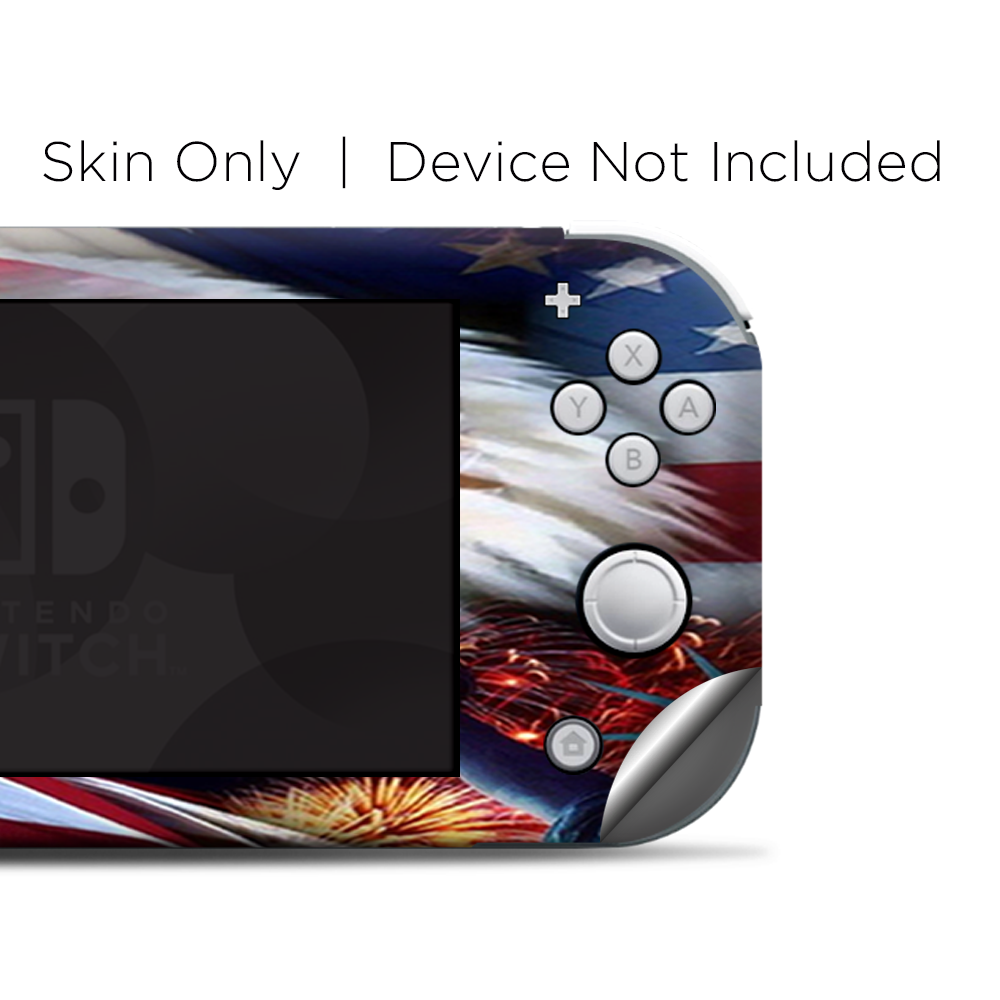 Skins Decals wrap for Nintendo Switch Lite - USA Bald Eagle in Flag