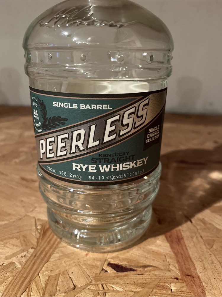 Empty Signed Peerless 24 Month Barrel Proof Rye Single Barrel Selection “Brunch”