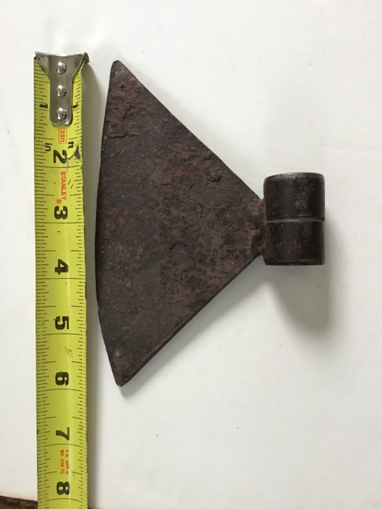 Antique primitive iron trade axe hatchet head 6"