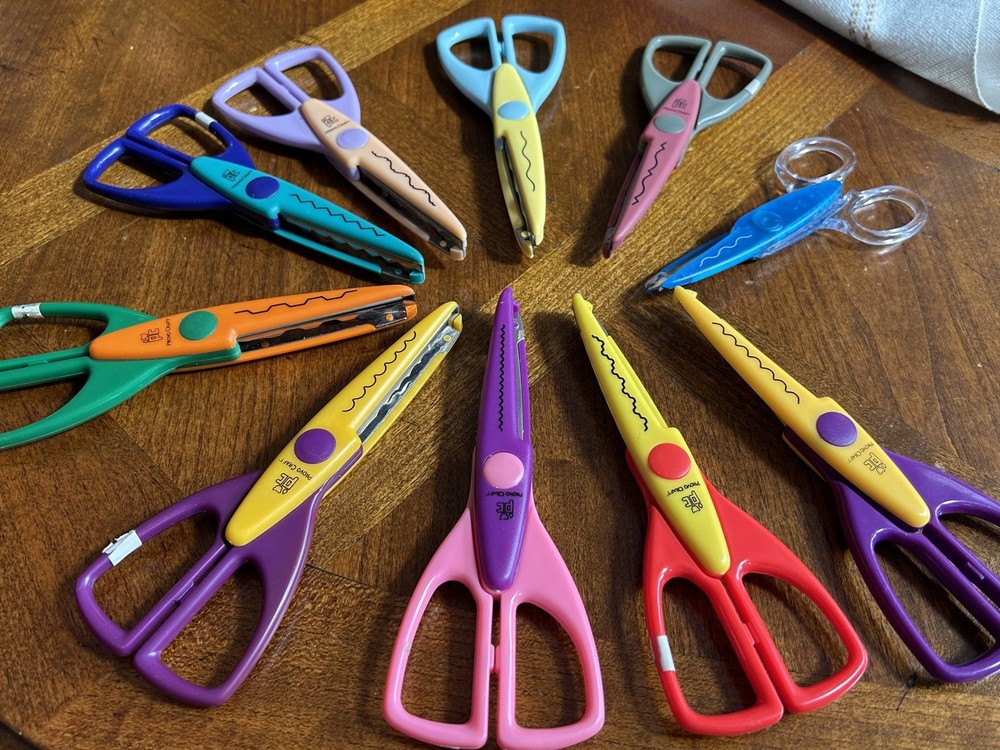 Scissors Set Different Patterns Craft Scissors for Teachers, Scrapbooking,