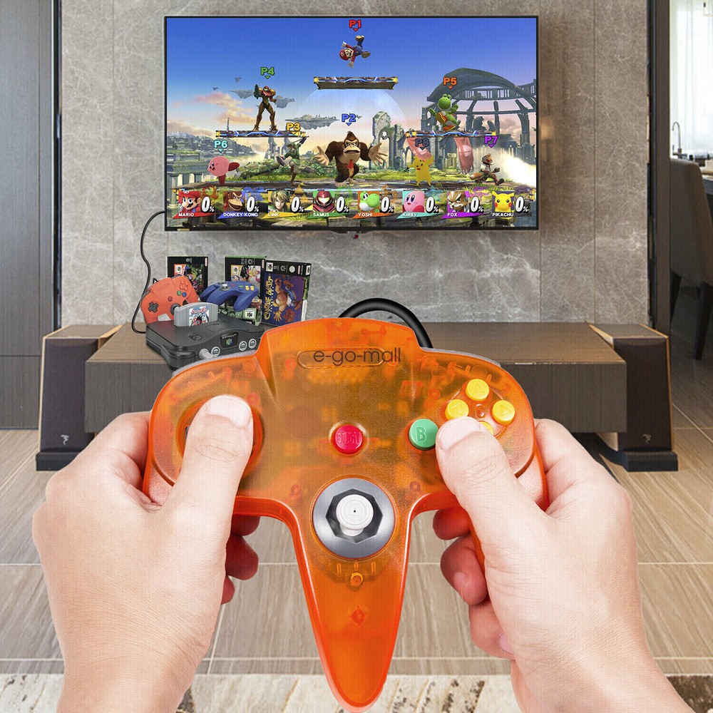 Classic N64 Wired Controller Joystick for Nintendo 64 Console/ Cable/Rumble Pak