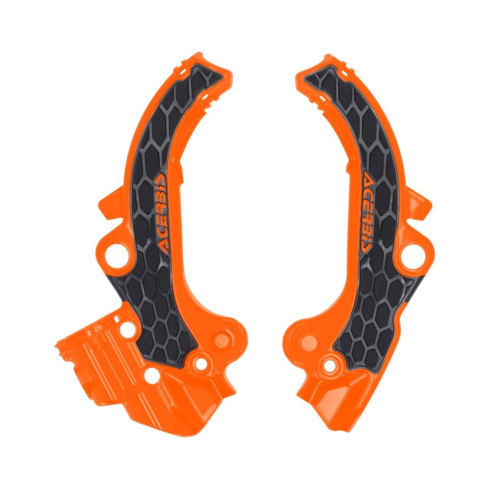 Acerbis 2985891008 Frame Guards- X-Grip - Orange/Black