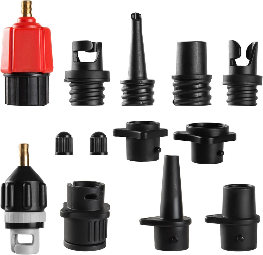 Inflatable SUP Pump Adaptor, Paddle Board SUP Valve Adapter with 9 Standard Conv