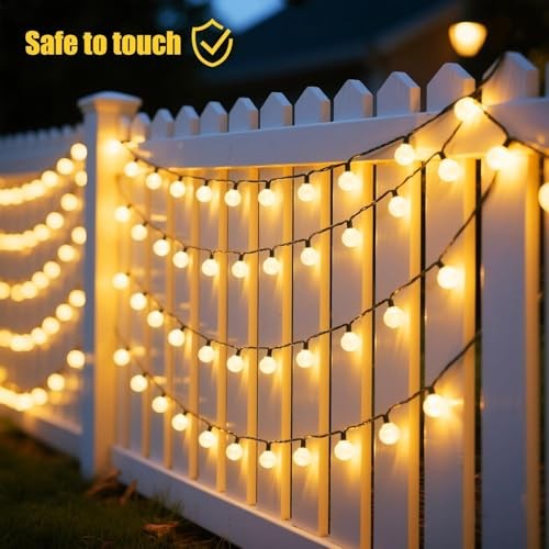Solar String Lights Outdoor, 33FT 100 LED 0.67inch Solar Globe String Lights