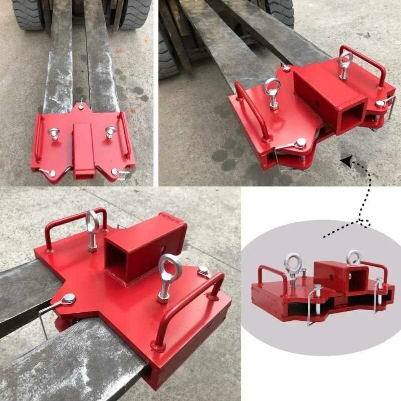 Insert 2" Forklift Hitch Receiver Pallet Forks Trailer Towing Adapter'