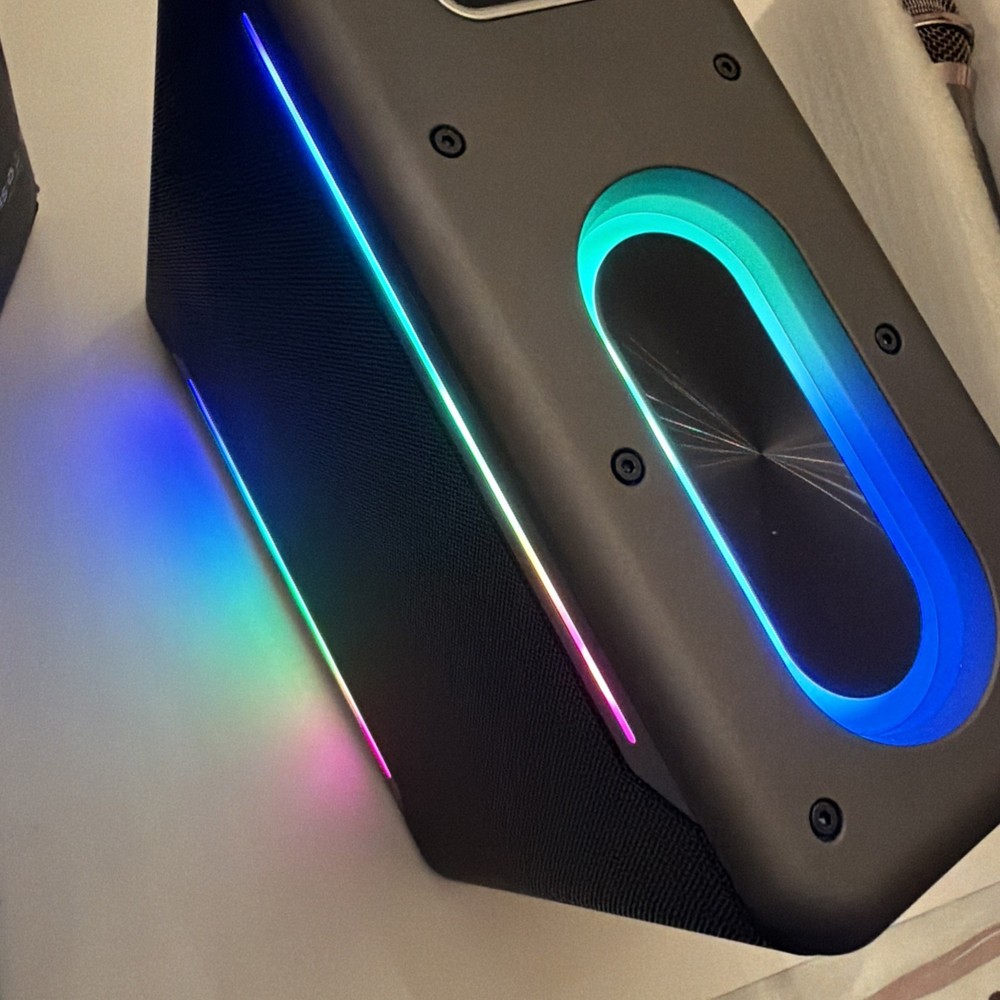 KM20 Black Powerful Portable Karaoke Machine With Bluetooth Speaker