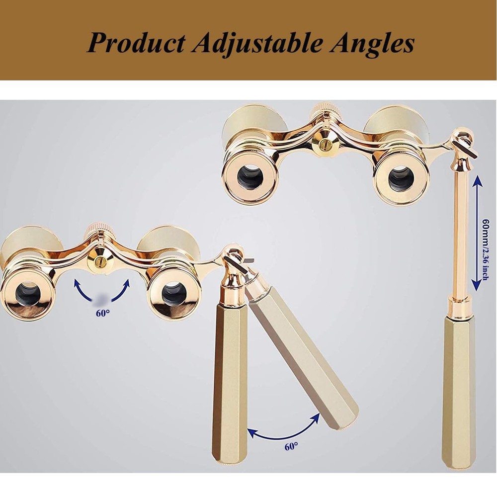 Binocular Telescope 3 × 25,Foldable Handle,Compact Lightweight with Chain,Ope...