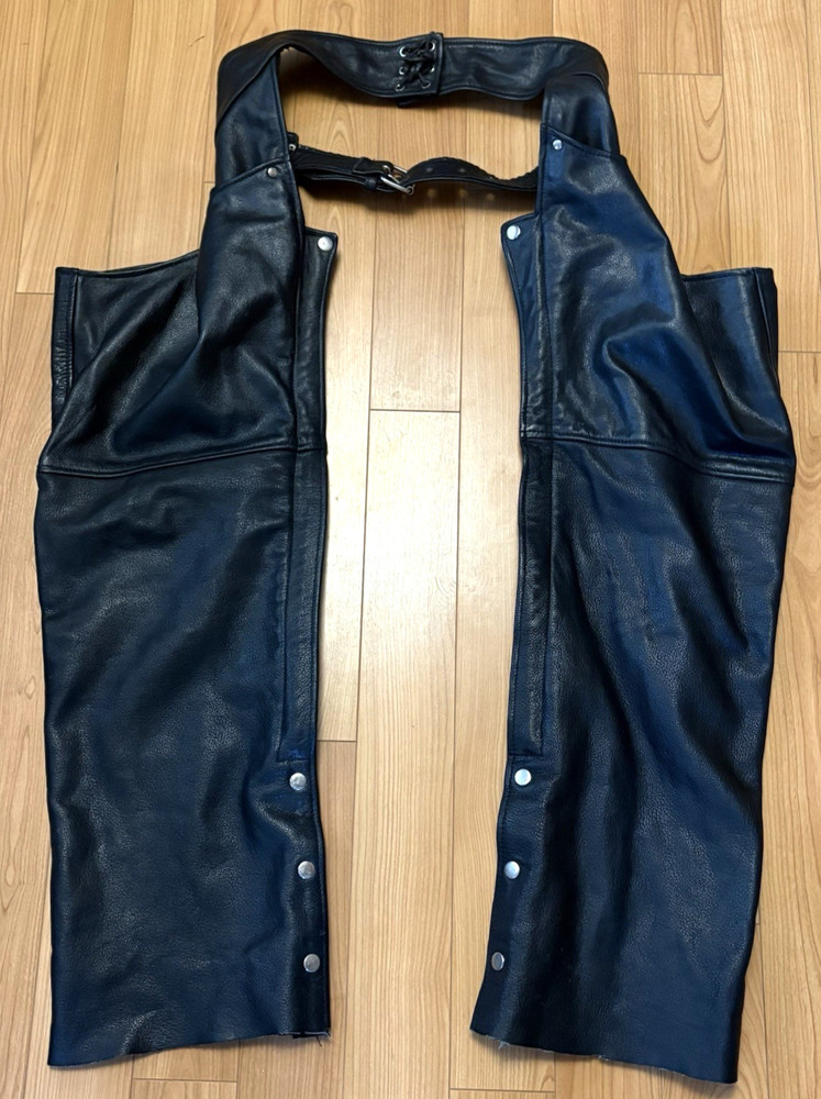 Milwaukee Leather Women's Black Leather Chaps Medium