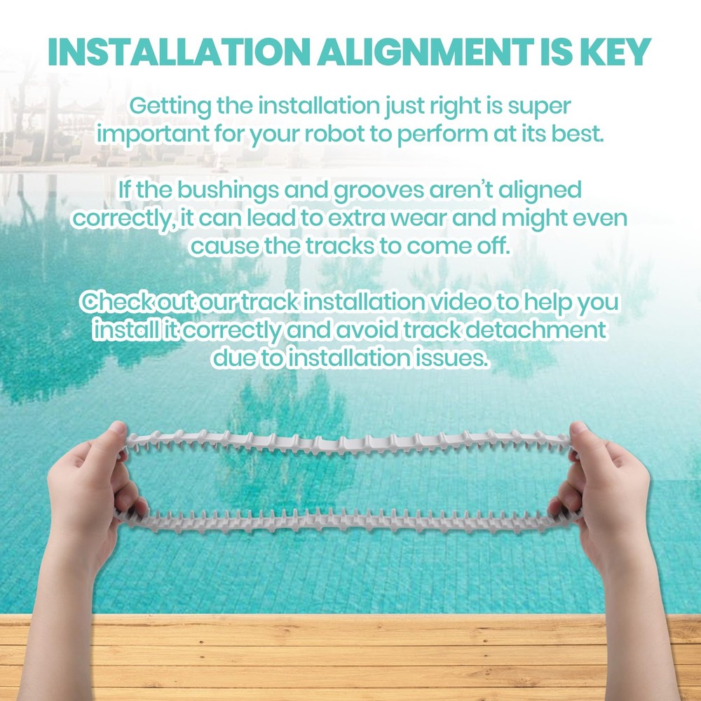 (2 Pack) Replacement Gray Tracks for Maytronics Dolphin Robotic Pool Cleaners