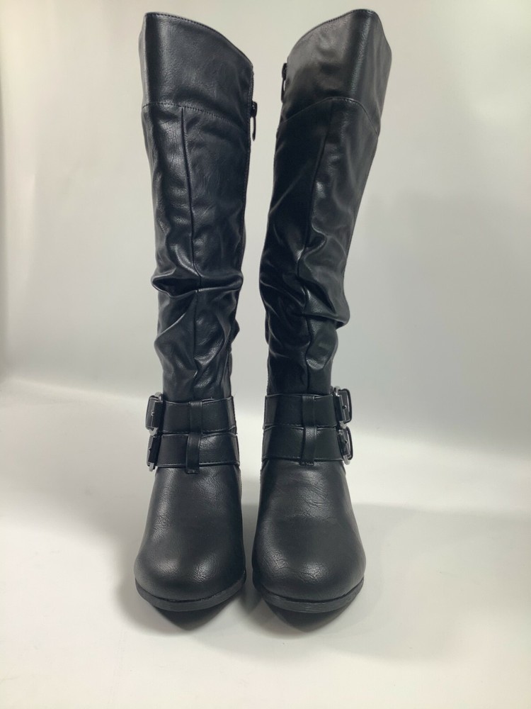 Women’s Top Moda Black Coco-20 Zip/Strap Boots NEW! NIB