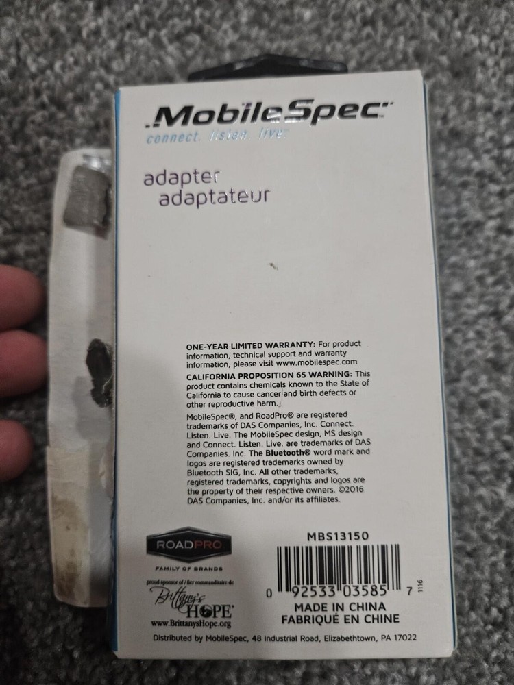 Aux To Bluetooth Adapter For Car MobileSpec (RETURNED ITEMS)