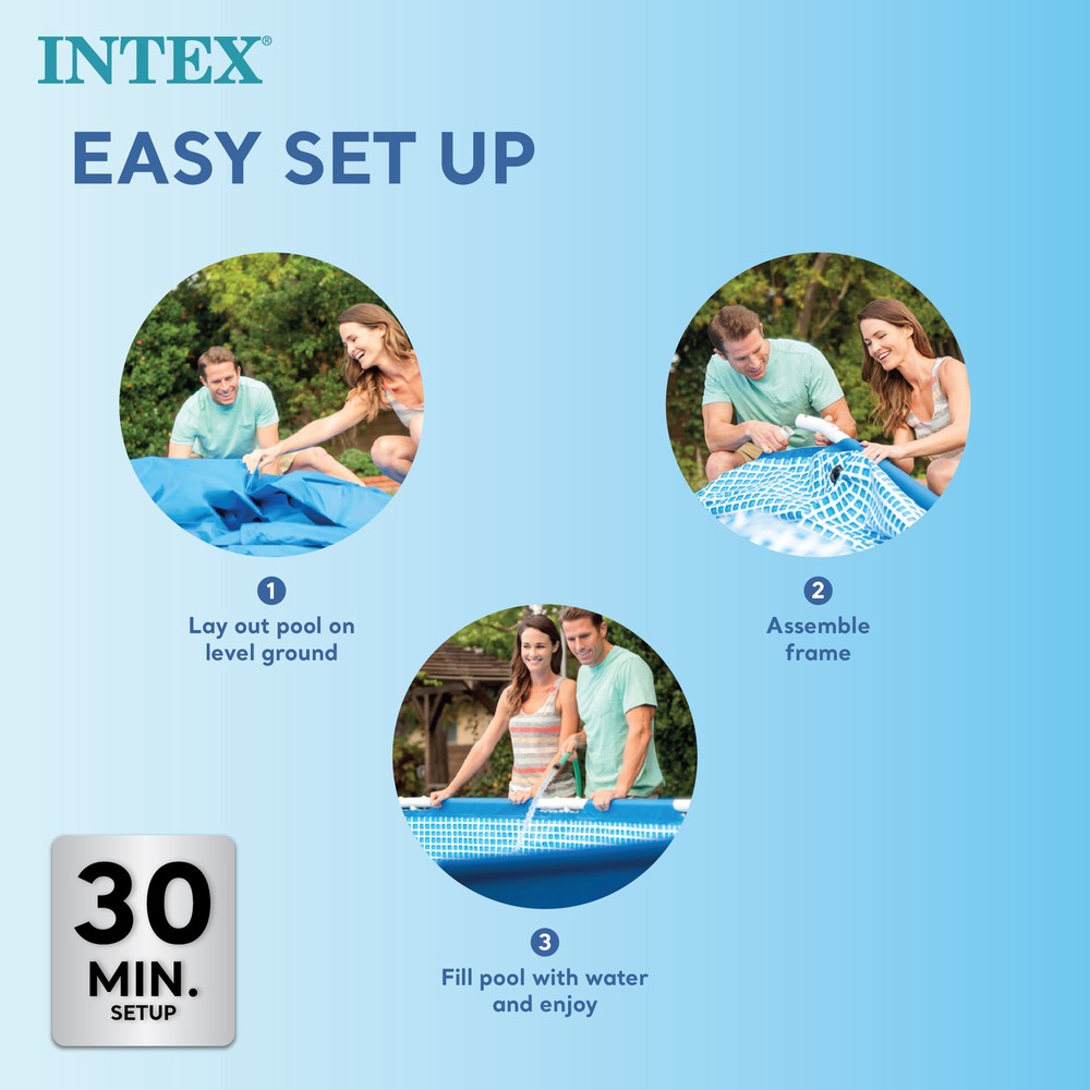 Intex Rectangular-Frame Above Ground Baby Splash Pool (Open Box) (2 Pack)