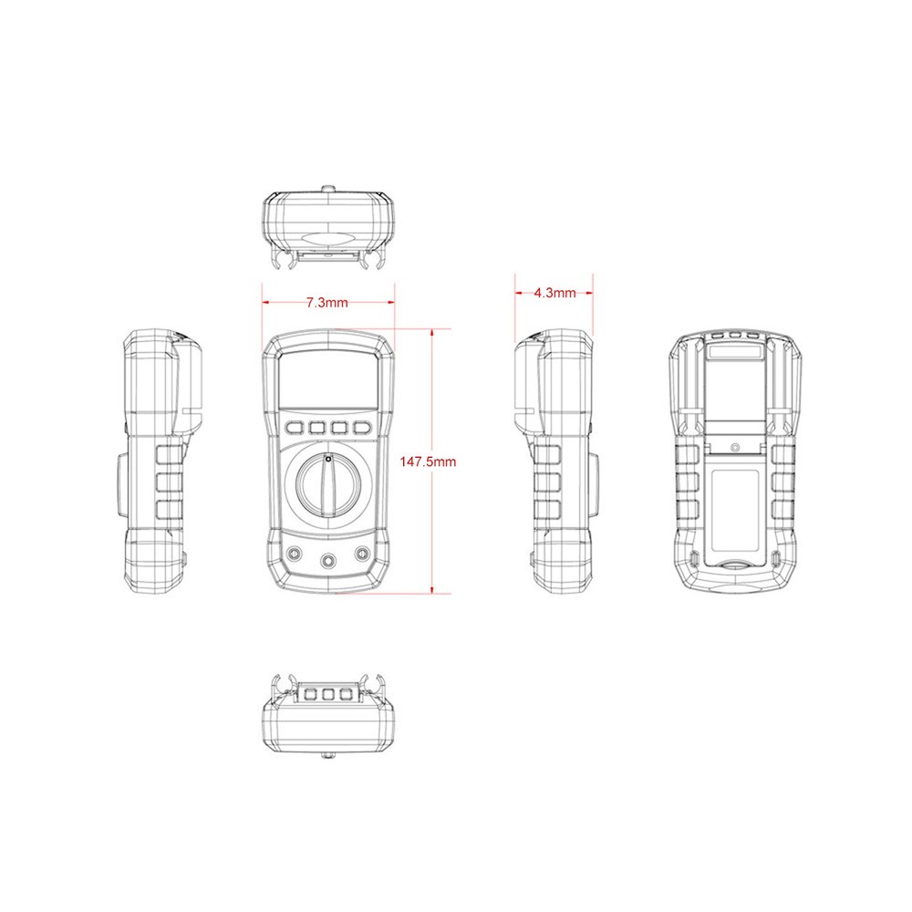 ADM01 DMM Digital Multimeter Hand-held LCD Display Auto Range AC/DC EOKJ