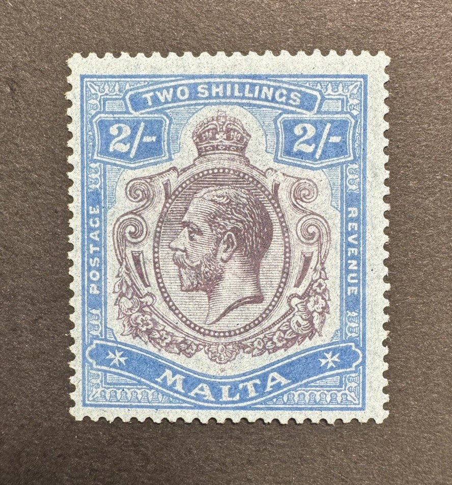 Malta SG 103b 2s ‘Broken Crown & Scroll’ MINT - CAT £550