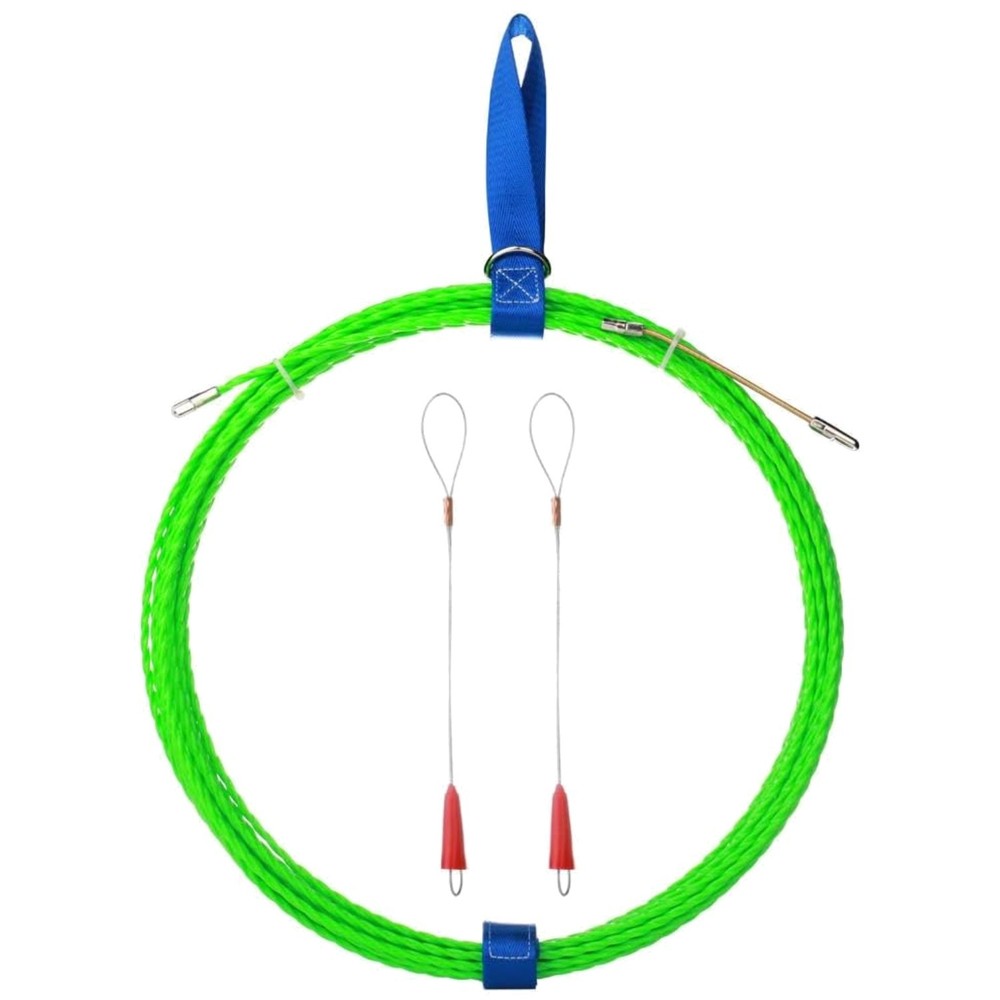 Flexible 49FT Fish Tape Wire Puller with Fastener for Efficient Wiring Tasks