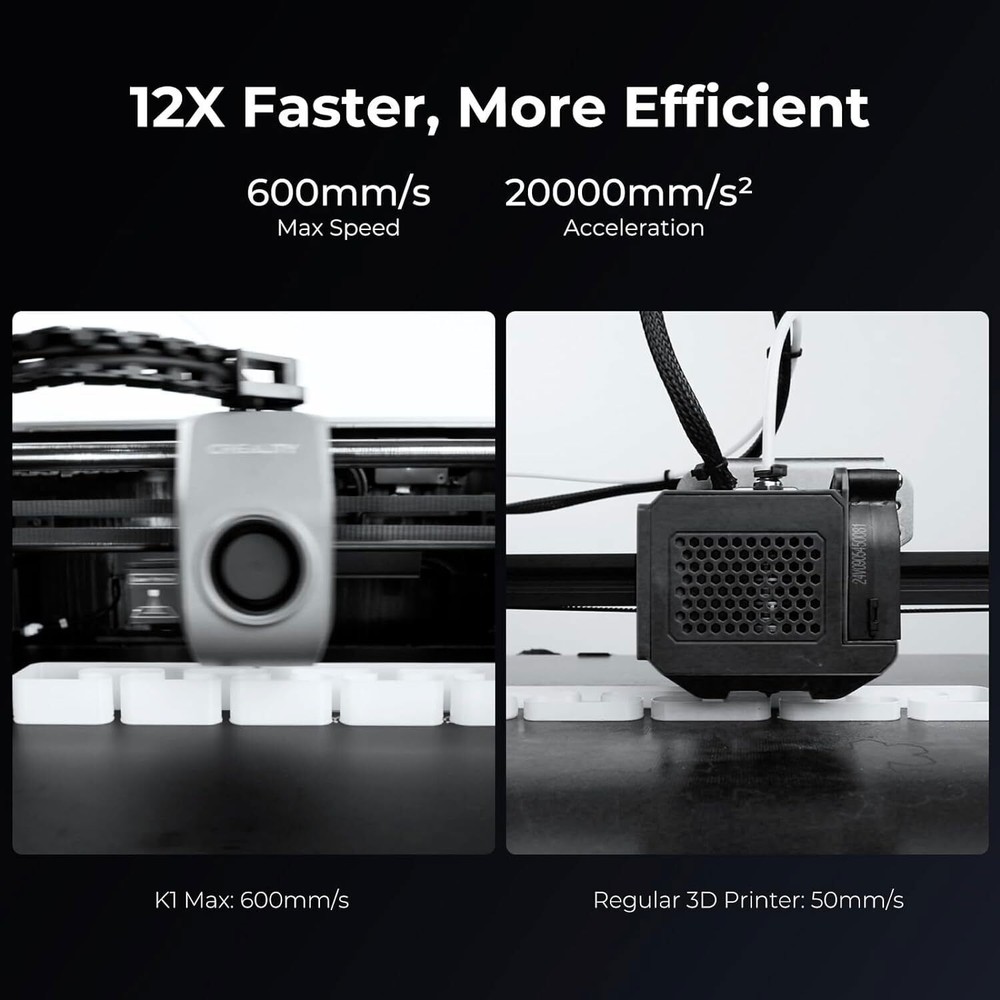 Creality K1 Max 3D Printer, 600mm/s High-Speed w/Auto Leveling Smart AI Function