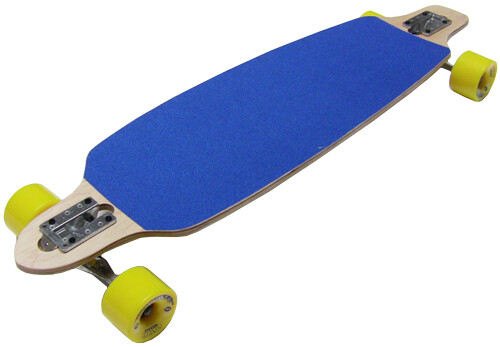 BLUE DROP THROUGH Complete Skateboard LONGBOARD THRU - UPGRADED WHEELS