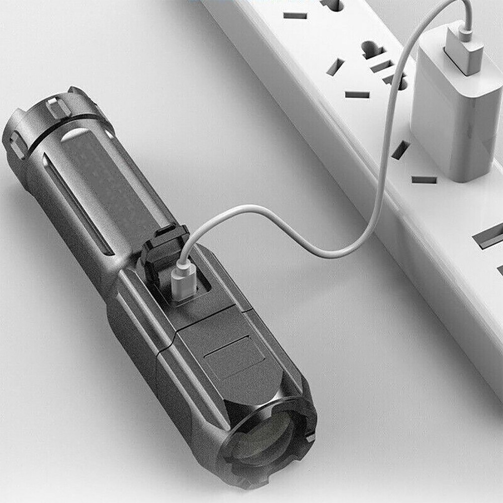 2 Pack LED Super Bright Flashlight Rechargeable Torch Tactical Lamp.