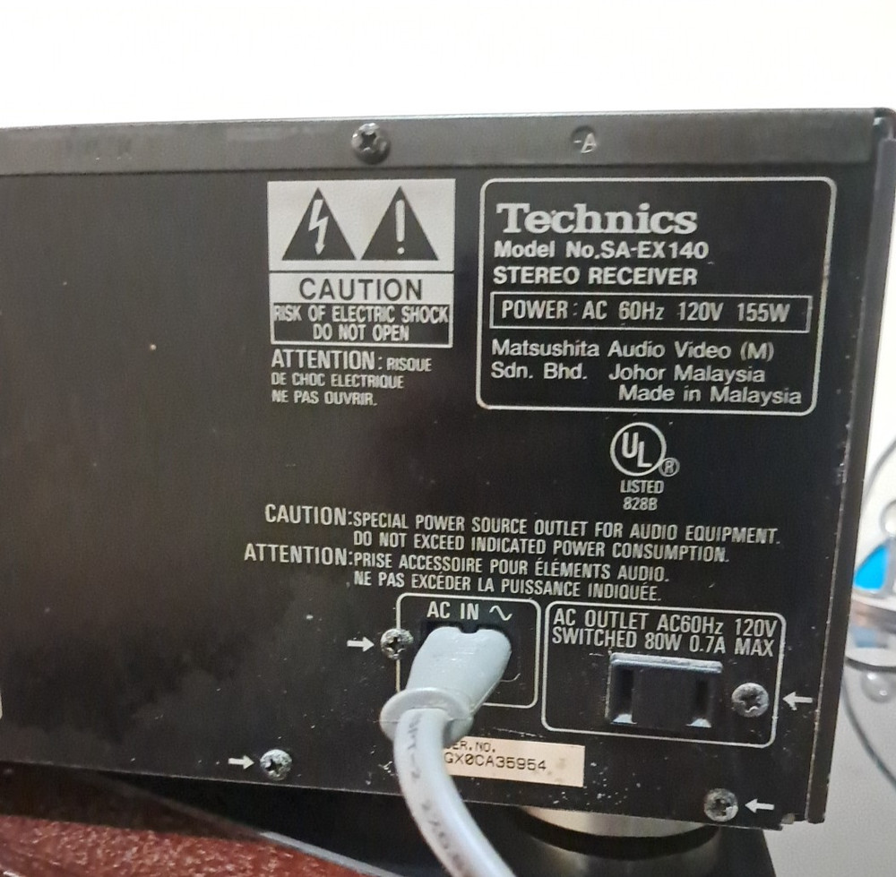 Technics Model SA EX140 - Audio/Video Stereo Receiver - No Remote