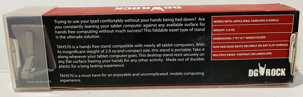DG ROCK TAH570 UNIVERSAL COMPACT FOLDING TABLET STAND [E]