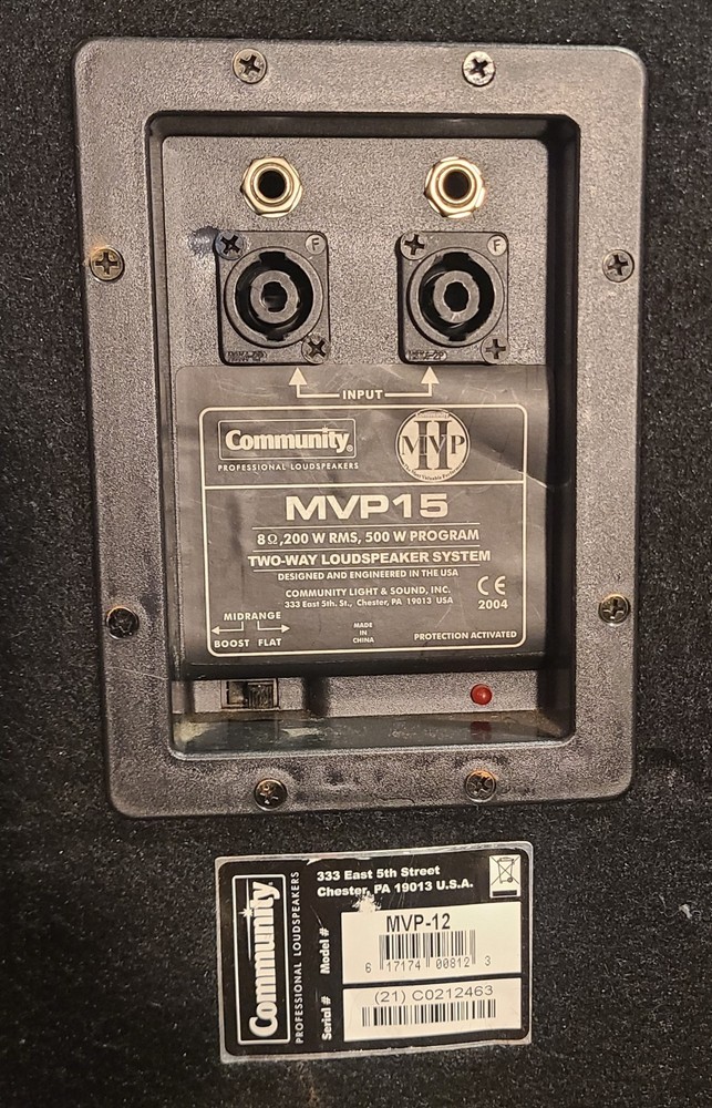 Community MVP12 PA speaker PAIR
