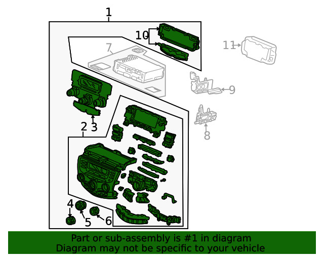 Genuine Honda Dash Control Unit 39183-SDR-A24ZA