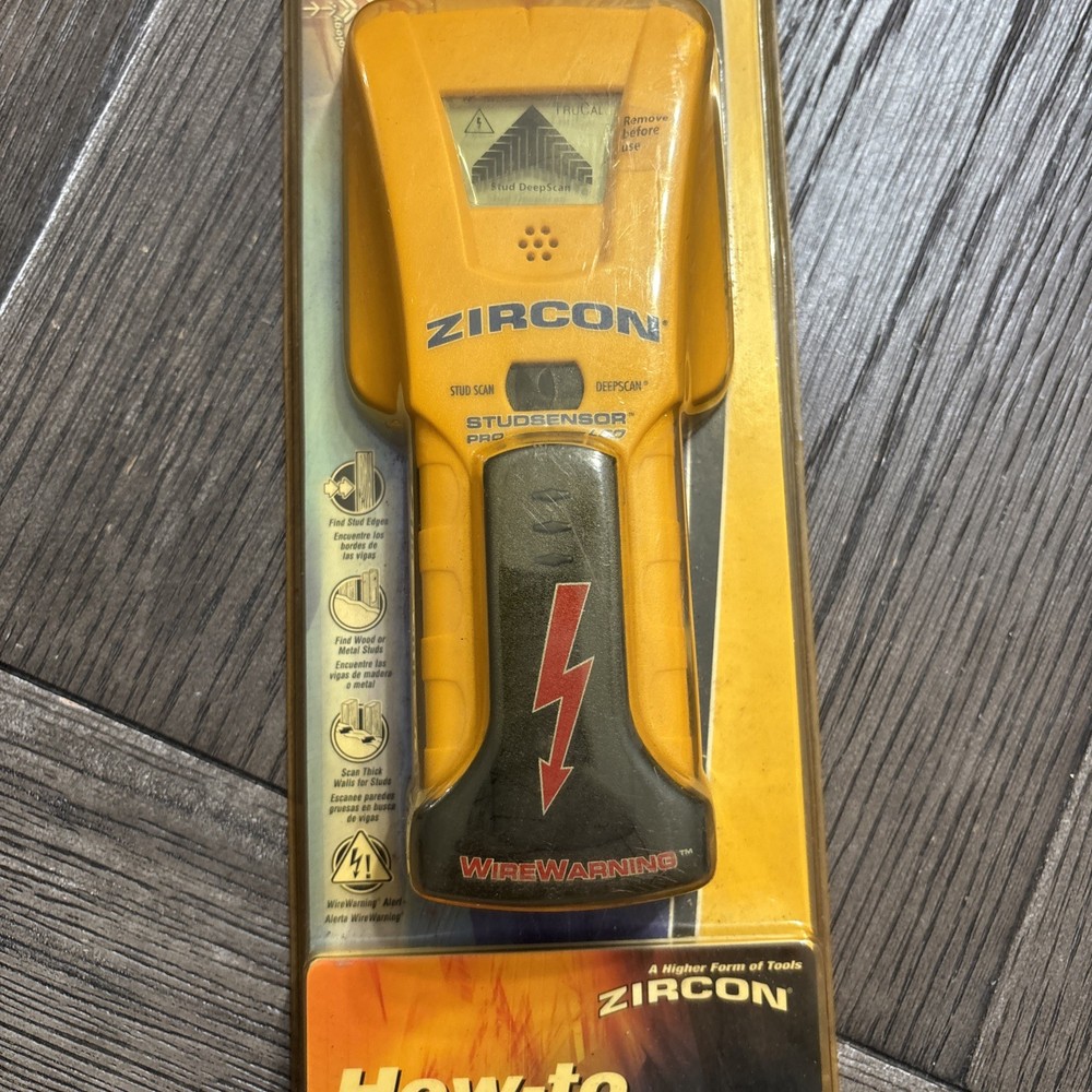 Zircon Studsensor Pro SL-AC Deep Scanning Stud Finder W/ Wire Warning Detection