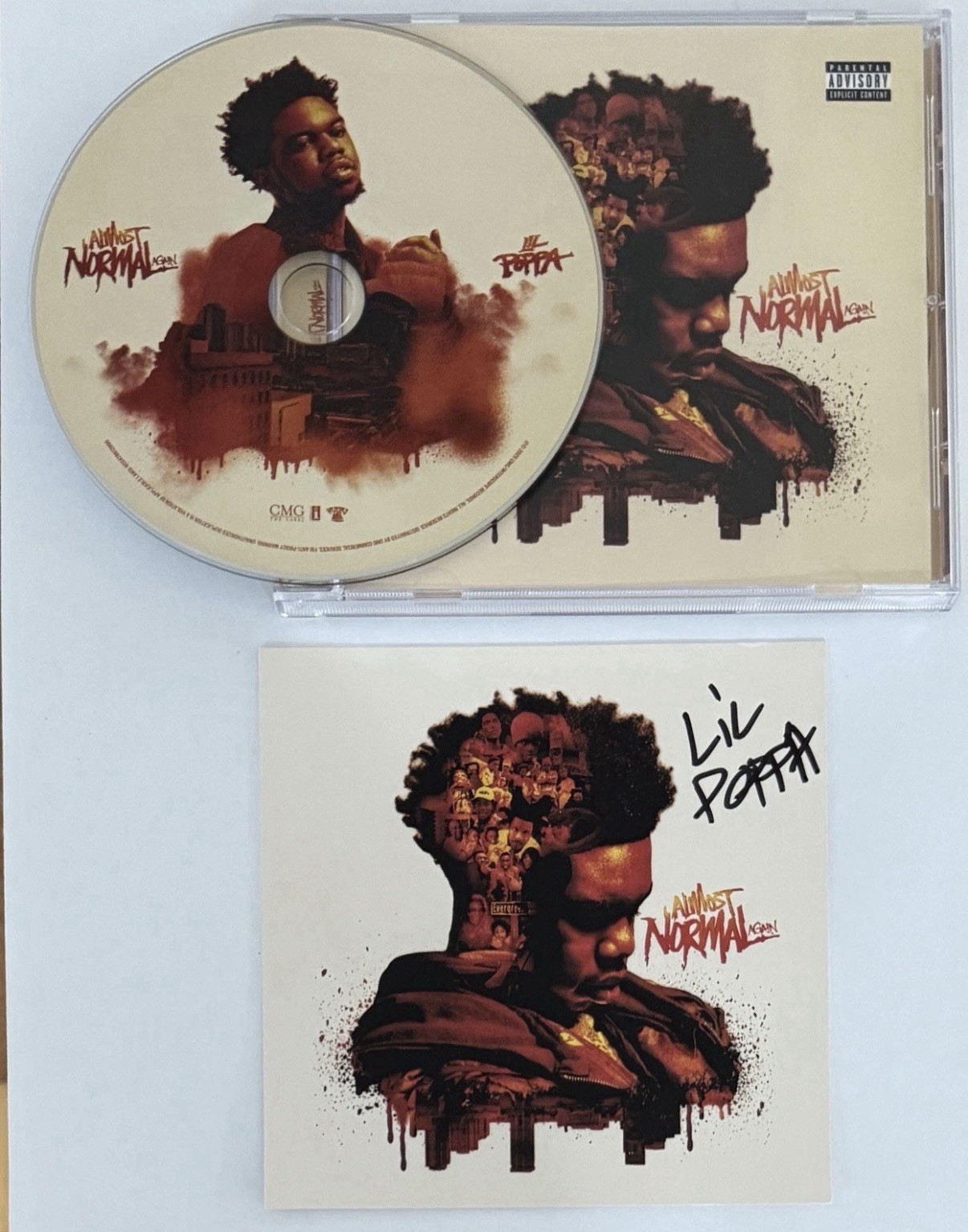 SIGNED Lil Poppa Almost Normal Again Album Photo Cover Art Card & CD SEALED NEW