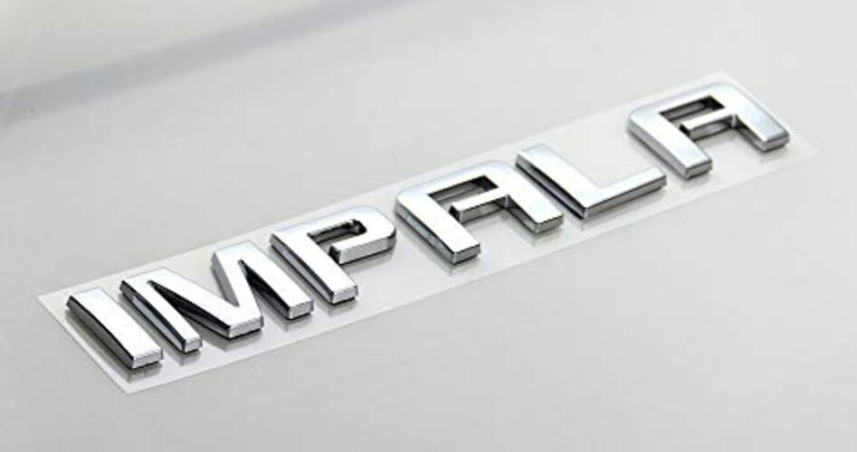 1x Impala Trunk Emblems 3D Badges Nameplate Letter Replacement for Chrome