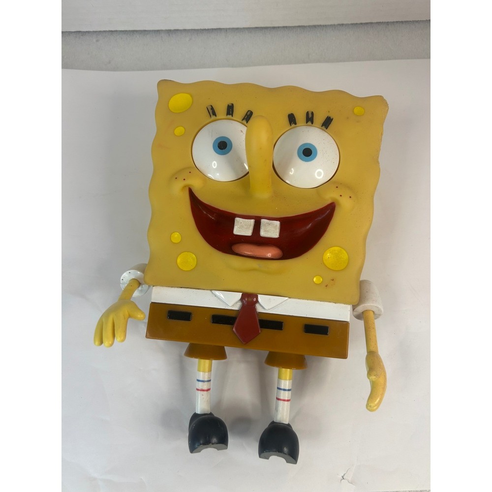 SpongeBob SquarePants Talking Action Figure Toy 2002 Nickelodeon Vintage Read