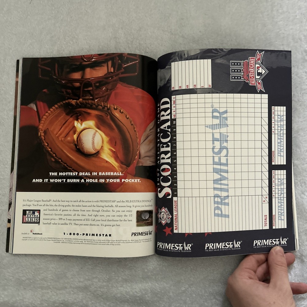 Nice 1997 All Star Game Program Cleveland Indians Excellent