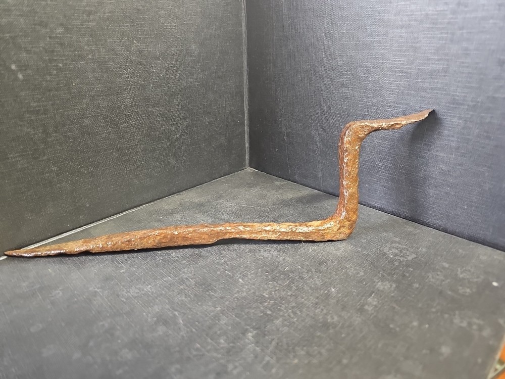 Antique Wrought Iron Beam Spike Hook Reclaimed Blacksmith Made
