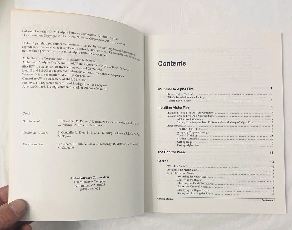 Alpha Five For Windows Manuals Set (4) User Guide Tutorial Xbasic Reference 1994