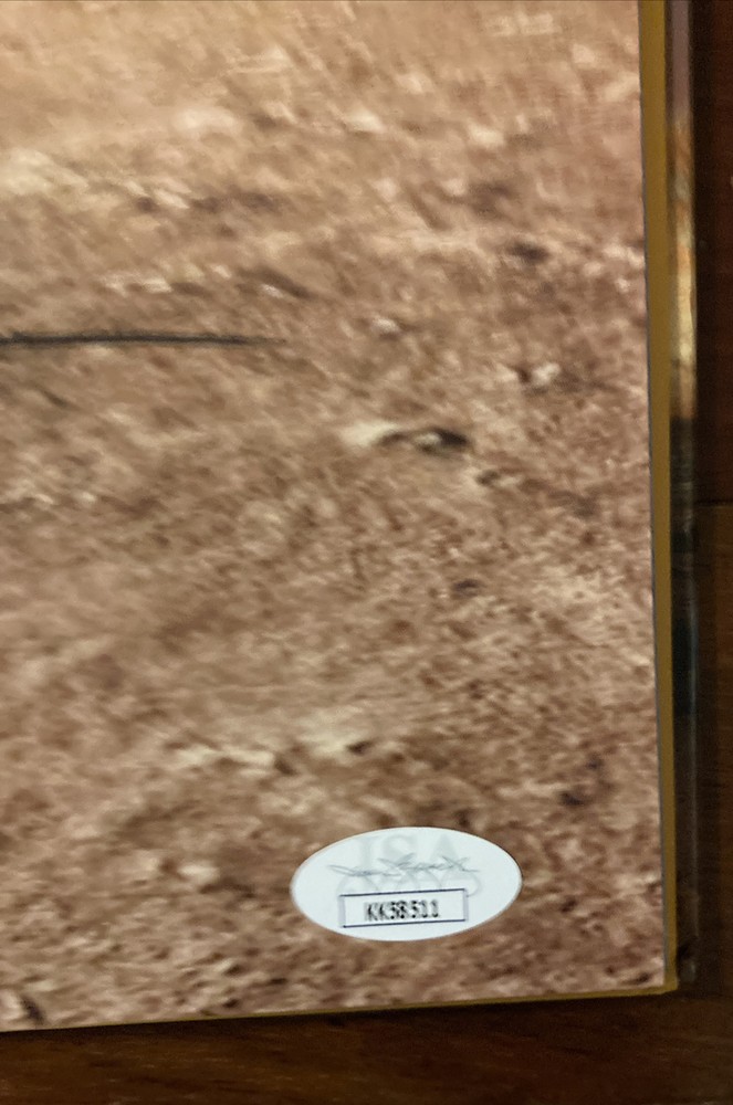 Buzz Aldrin Welcome To Mars Signed Hc Jsa Sticker Cos