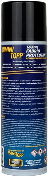 Raggtopp Bimini TOPP Marine Fabric Protectant