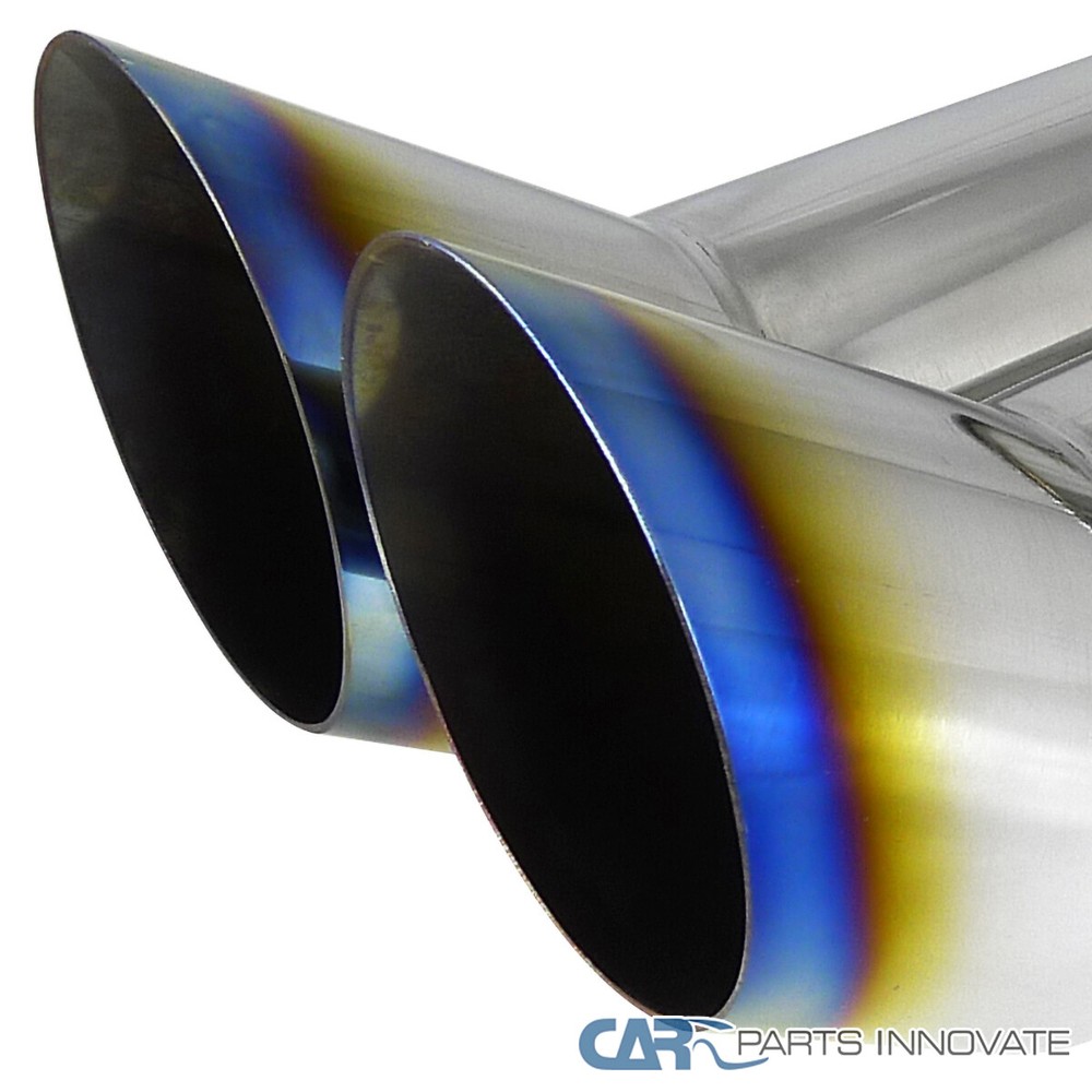 Dual Slant Burn Tip DTM Style Weld On Exhaust Muffler BMW E36 E46 E90 E39 E60