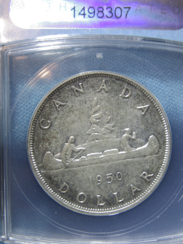 1950 CANADA SILVER $1 DOLLAR " ARNPRIOR "..ANACS MS-61