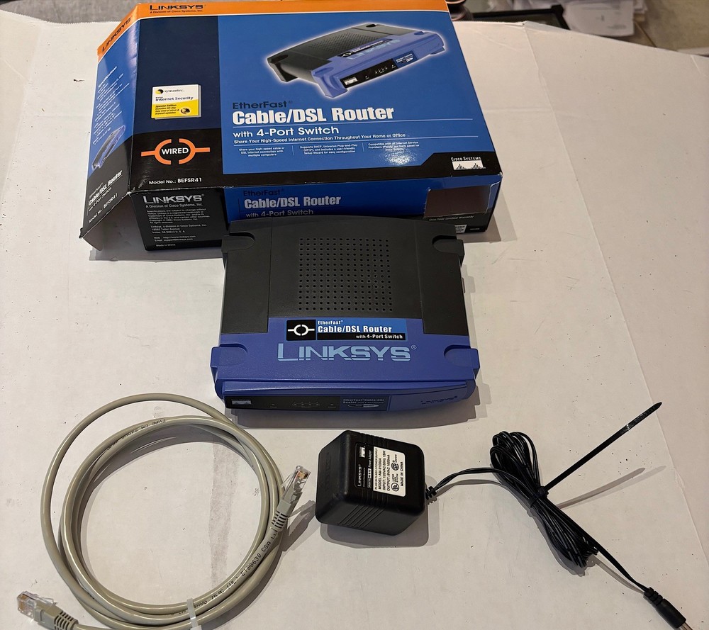 Linksys EtherFast Cable/DSL Router w/4-Port Switch BEFSR41 v 4