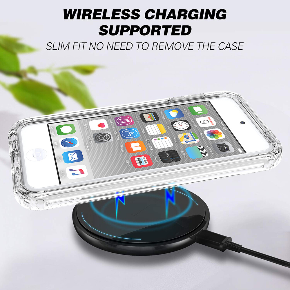 For Apple iPod Touch 7/6/5th Gen Gradient Clear Case Hybrid Shockproof Cover