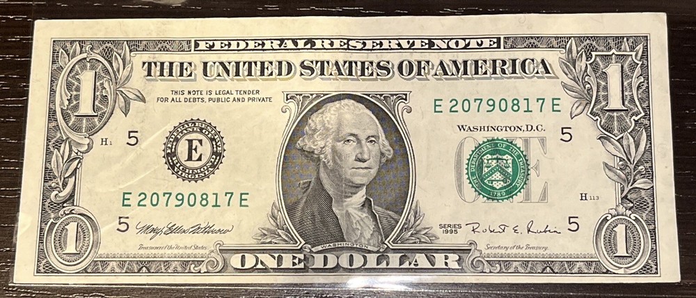 1995 ERROR NOTE💥 ONE DOLLAR BILL Misaligned💥 Mis-Cut💥 Off Center 💥SEE PICS