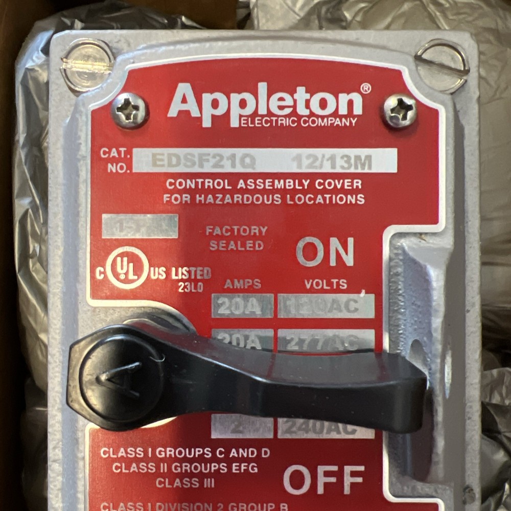 APPLETON EDSF21Q CONTROL ASSEMBLY COVER