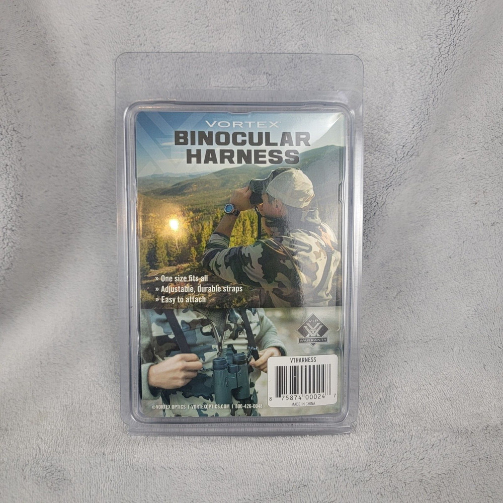 Vortex Binocular Harness Strap Open Box Black Strap with Tan Strap Holder