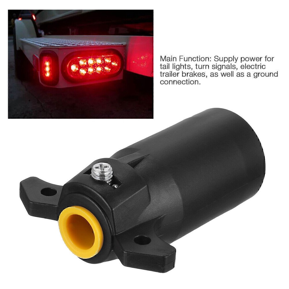 7 Way Round RV Style Trailer Light Plug Connector Replacement End Blade Pin