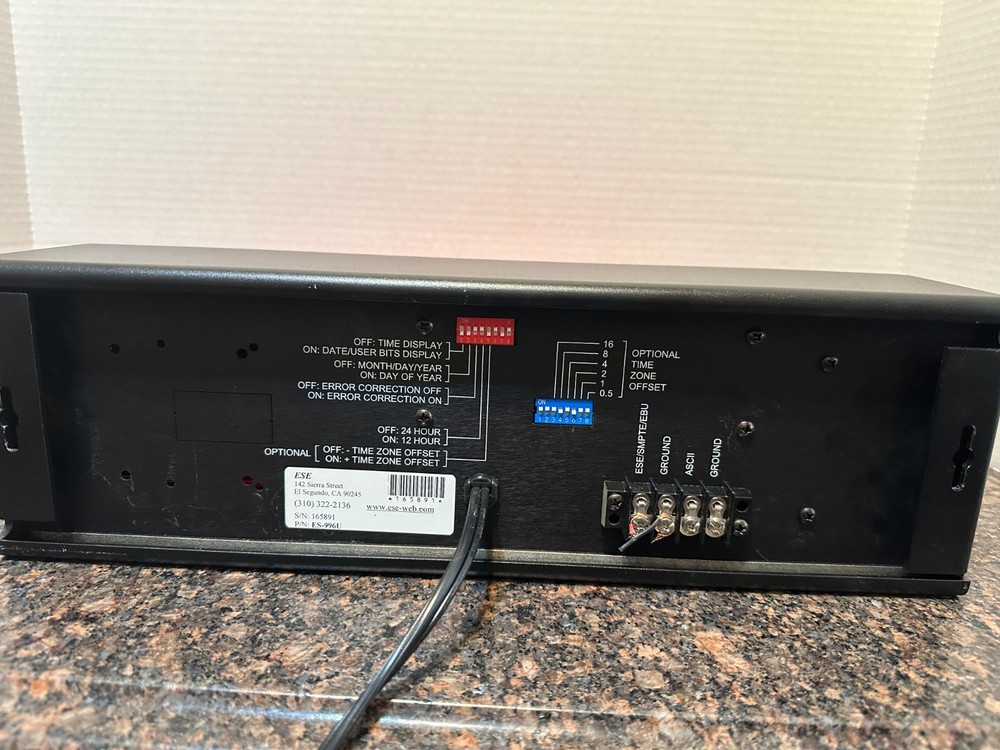 ESE-996U "6-Digit Timecode Reader.Broadcast Studio Digital Clock